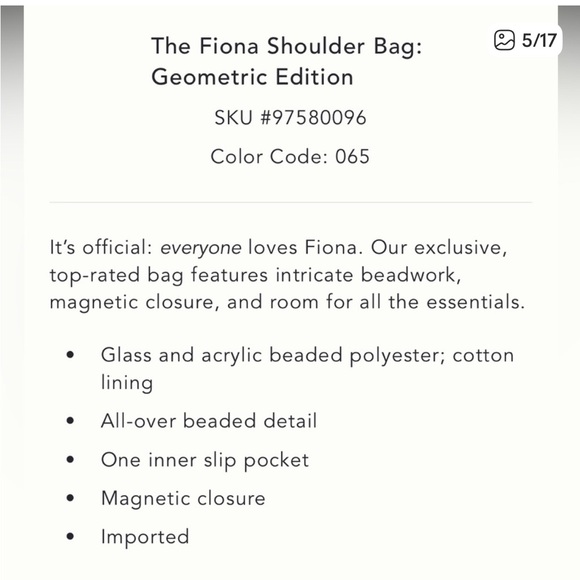 Anthropologie Pink Geometric Beaded Crossbody Bag - Picture 2 of 3